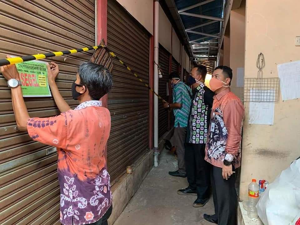 Banjarmasin Disperdagin Kota Pasar Gedang disegel